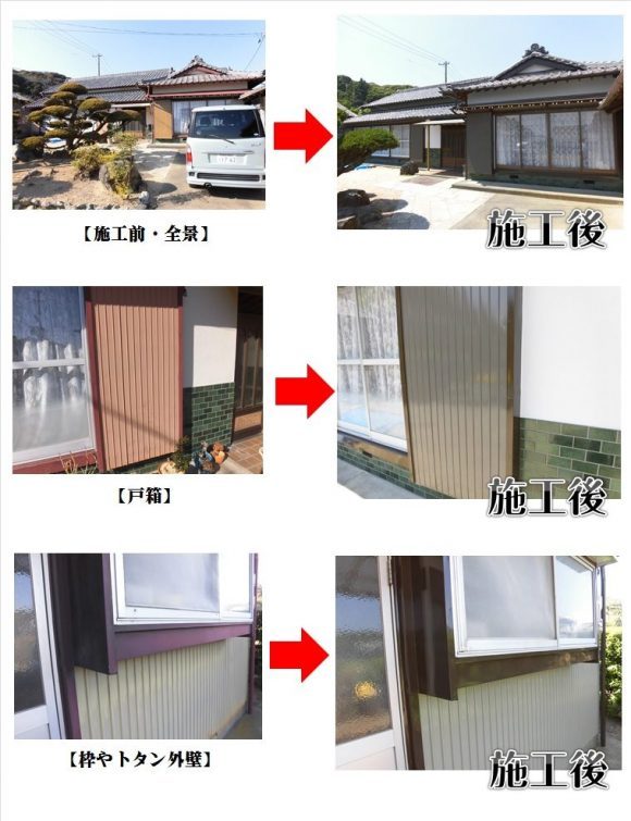 戸箱・トタン壁塗装